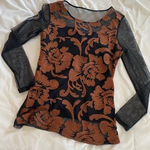 I-N-C international concepts black lace blouse